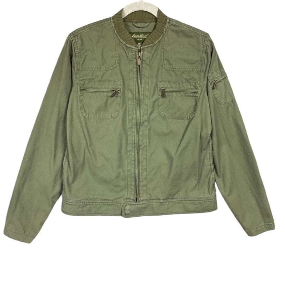 Eddie Bauer Army Green Military Utility Jacket Womens Sz M